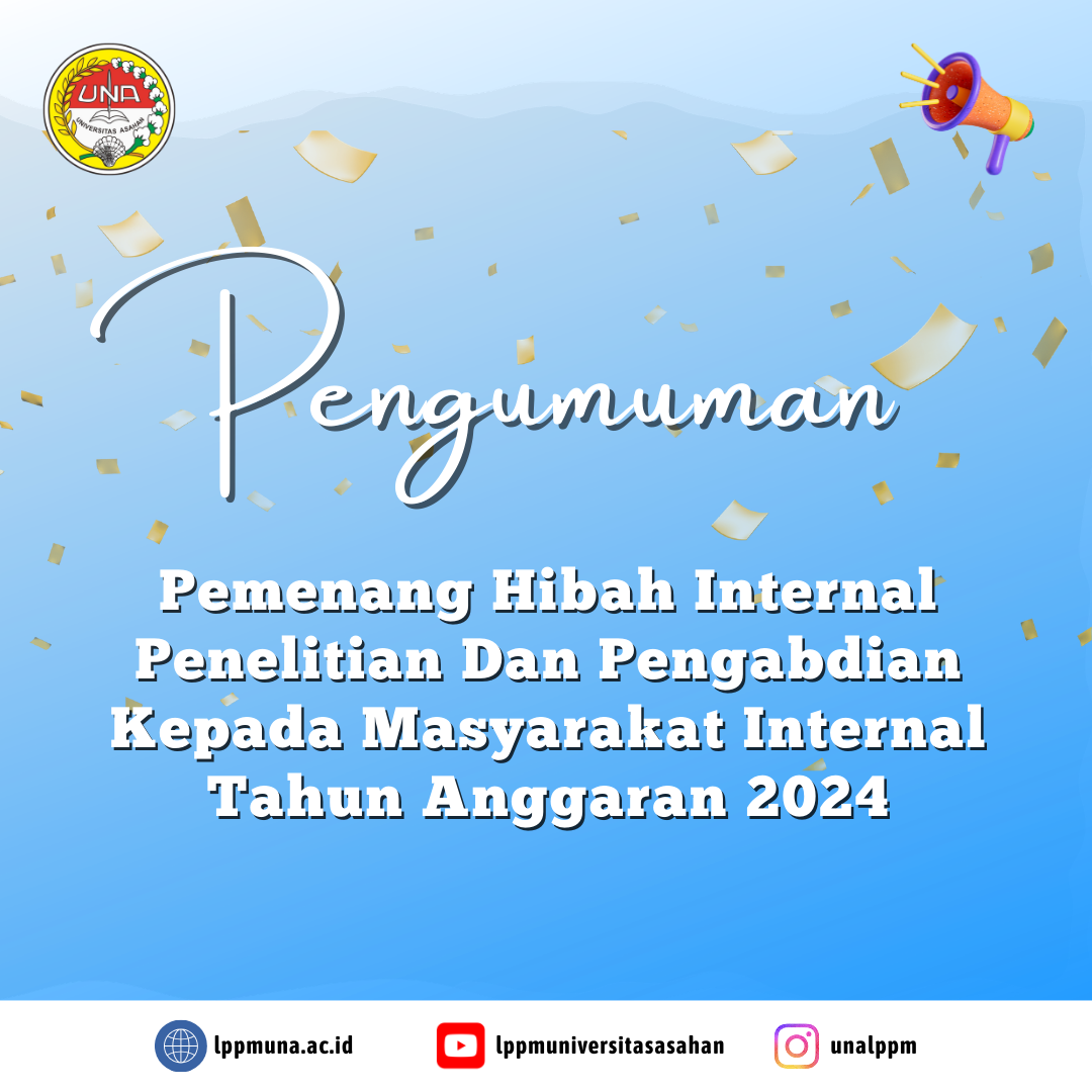 Pengumuman Pemenang Hibah Penelitian dan Pengabdian kepada Masyarakat Internal Tahun 2024